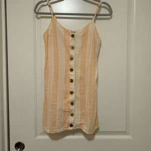 Rip Curl Orange and Cream Striped Dress